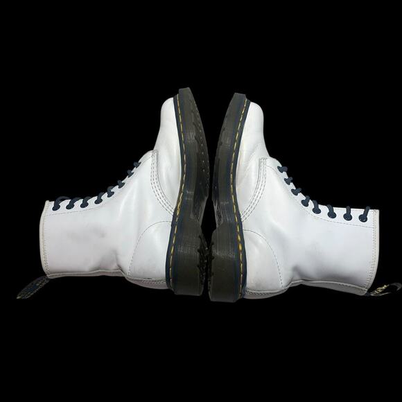 Dr. Martens 1460 Smooth Leather Boots in White - Women's Size 6/EU 37 - Picture 12 of 14
